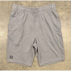 Under Armour Shorts Mens Large Gray  Sweat Athletic Workout Gym Lounge 10”